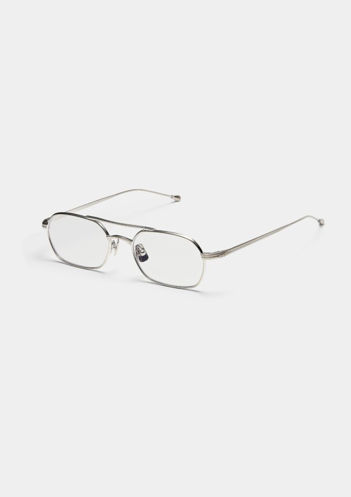 Lunettes optiques Peter And May Rive Brushed Silver – vue principale