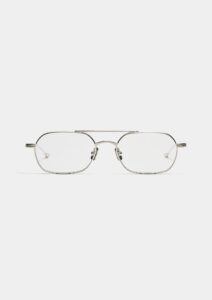 Lunettes optiques Peter And May Rive Brushed Silver – vue latérale
