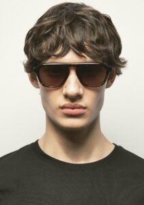 Kaleos Crowne Havane foncé coloris 2 — lunettes portées de face