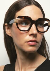 Kaleos Ellison II Havane foncé mat coloris 2 — lunettes portées de profil