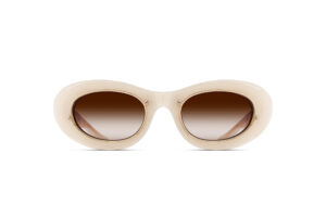 Lunettes de soleil Matsuda 10604H Milk White Brown Gradient vue de face