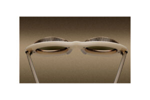 Lunettes de soleil Matsuda 10604H Milk White Brown Gradient en présentation