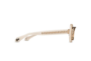 Lunettes de soleil Matsuda 10604H Milk White Brown Gradient vue de profil