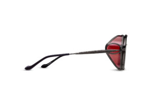 Lunettes de soleil Matsuda 2809H-V2 Brushed Ruthenium Bordeaux vue de profil
