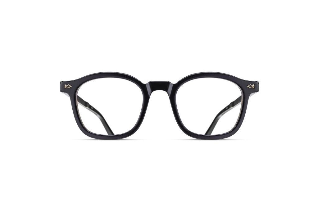 Lunettes optiques Matsuda M2068 Black Tortoise Antique Gold vue de face