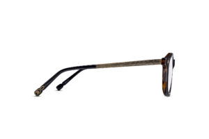 Lunettes optiques Matsuda M2068 Black Tortoise Antique Gold vue de profil