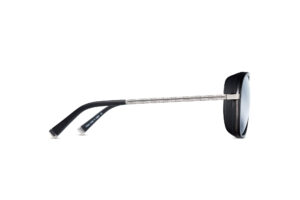 Lunettes de soleil Matsuda M3023 Antique Silver Matte Black vue de profil