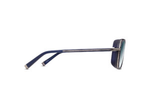 Lunettes de soleil Matsuda M3023-V2 Antique Silver Matte Navy vue de profil