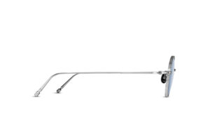 Lunettes de soleil Matsuda M3168 Brushed Silver Cobalt Blue vue de profil