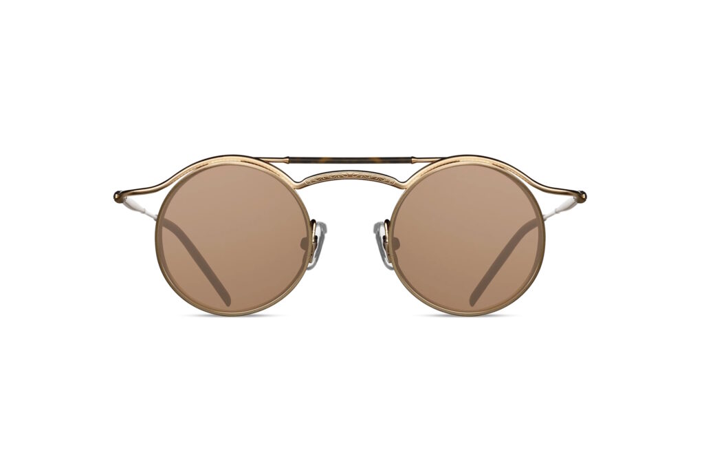 Matsuda 2903H Matte Gold Matte Black Brown – vue de face