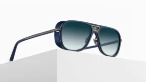 Matsuda M3023-V2 Antique Silver – Matte Navy – vue 4