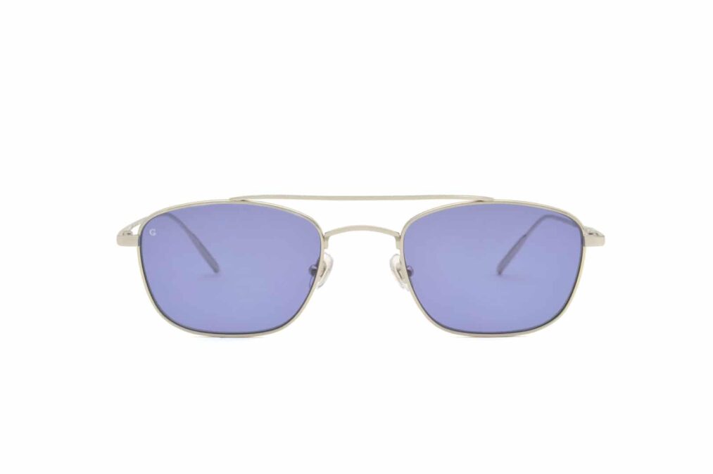 6314 new york silver aviator squared sunglasses by gigi barcelona 01