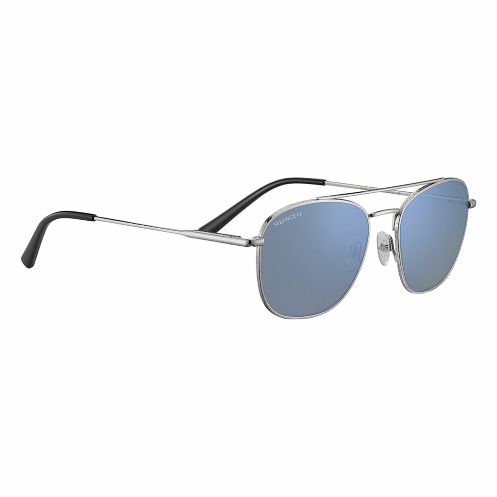Carroll Shiny Silver Mineral Polarized 555nm Blue Cat 2 to 3 012